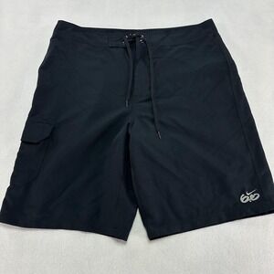 Nike 6.0 Board Shorts Men's 36 Black Swim Trunks Surf Skate Cargo‎ Pocket Logo